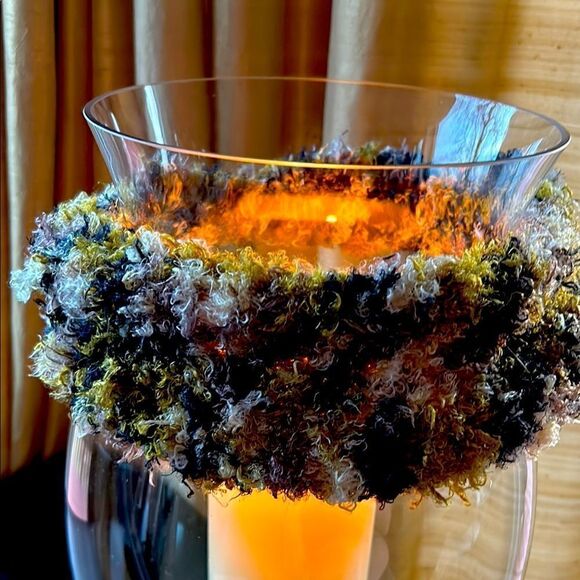 Hand Crafted Accessories - Hand Crafted silk and nylon stretch headband cowl green black mocha ivory Large